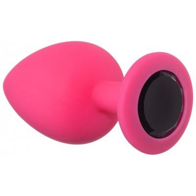 Анальная пробка Emotions Cutie Large Pink Black Crystal Анальная пробка Emotions Cutie Large Pink Black Crystal