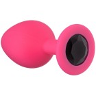 Анальная пробка Emotions Cutie Medium Pink Black Crystal