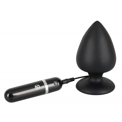 Большая анальная втулка Black Velvets черная Большая анальная втулка Black Velvets черная