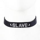 Стильный черный чокер Slave