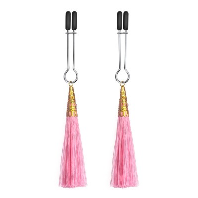 Зажимы для сосков Glamor Tassel Nipple Clamp Pink Зажимы для сосков Glamor Tassel Nipple Clamp Pink