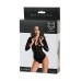 Боди Glossy Alessi из материала Wetlook на молнии черное, размер L