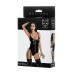 Секcуальное черное боди с пажами Glossy из материала Wetlook размер S