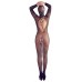 Черный кэтсьюит в сетку с маской Catsuit Mask S/L