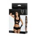 Черный комплект Glossy (топ, шортики, перчатки) S