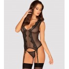 Прозрачный корсет с ажурным кружевом и трусиками Meshlove L/XL