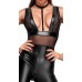 Черный комбинезон с прозрачными вставками S Черный комбинезон с прозрачными вставками S