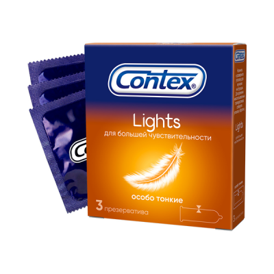 Презервативы Contex № 3 Lights особо тонкие Презервативы Contex № 3 Lights особо тонкие