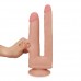 Двойной фаллоимитатор с присоской Skinlike Double Penetration Soft Cock 25 см