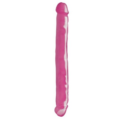 Двухсторонний фаллоимитатор Basix Rubber Works 12 in Double Dong Pink