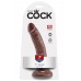 Реалистичный фаллоимитатор мулат на присоске King Cock Brown 18 см