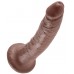 Реалистичный фаллоимитатор мулат на присоске King Cock Brown 18 см