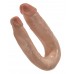Двойной фаллос King Cock U-Shaped Small Double Trouble мулат