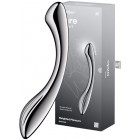 Двухсторонний фаллос из стали с ребристой ножкой Satisfyer Pure Gravity 1