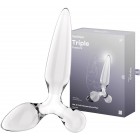 Стеклянный стимулятор 3 в 1 Satisfyer Triple Crystal 2 прозрачный 22 см