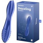 Двусторонний фаллос из стекла Satisfyer Dazzling Crystal 2 синий 20 см