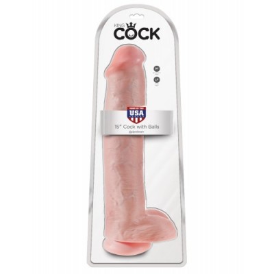 Фаллоимитатор на присоске King Cock 15 Cock with Balls Фаллоимитатор на присоске King Cock 15 Cock with Balls