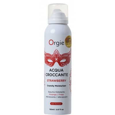 Шипучая увлажняющая пена для эротического массажа Orgie Acqua Croccante Strawberry 150 мл