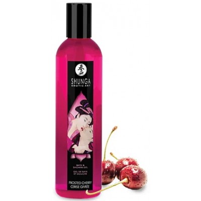 Съедобный гель для ванны и душа Shunga Frosted Cherry морозная вишня с расслабляющим эффектом 250 мл Съедобный гель для ванны и душа Shunga Frosted Cherry морозная вишня с расслабляющим эффектом 250 мл