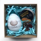 Подарочный набор яйцо Tenga, массажная свеча и возбуждающие капли