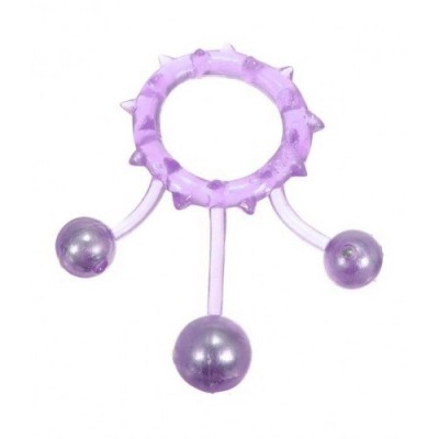 Кольцо с 3 утяжеляющими шариками фиолетовое Ball Banger Cock Ring Кольцо с 3 утяжеляющими шариками фиолетовое Ball Banger Cock Ring