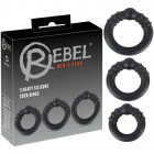 Набор силиконовых эрекционных колец Rebel