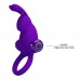 Эрекционное виброкольцо Pretty Love Vibrant Penis Ring I с клиторальным стимулятором фиолетовое