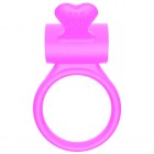 Эрекционное кольцо розовое Heart Clit Cockring