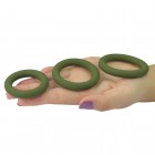 Набор из 3 эрекционных колец  Power Plus Soft Silicone Snug Ring зеленые