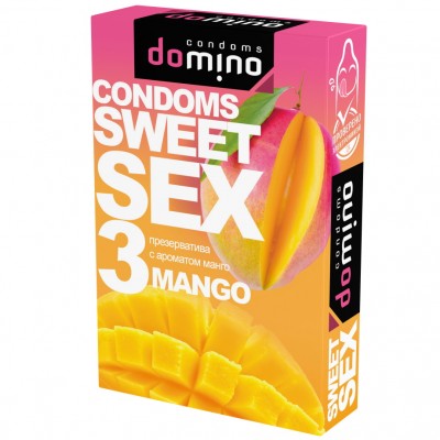 Оральные презервативы Domino Sweet Sex Манго 3 шт Оральные презервативы Domino Sweet Sex Манго 3 шт
