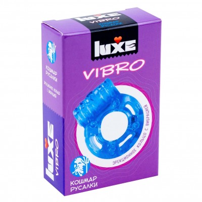 Виброкольцо с презервативом Luxe Vibro Кошмар Русалки 1 шт Виброкольцо с презервативом Luxe Vibro Кошмар Русалки 1 шт
