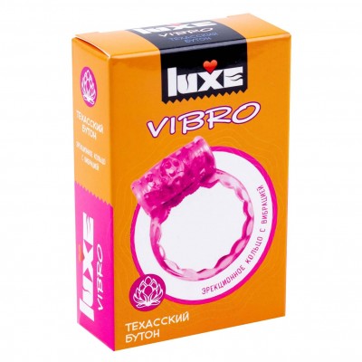 Виброкольцо с презервативом Luxe Vibro Техасский Бутон 1 шт Виброкольцо с презервативом Luxe Vibro Техасский Бутон 1 шт