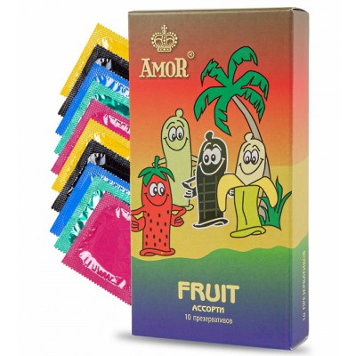 Латексные презервативы Amor Fruit №10 яркая линия Латексные презервативы Amor Fruit №10 яркая линия
