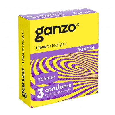 Презервативы Ganzo №3 Sense тонкие