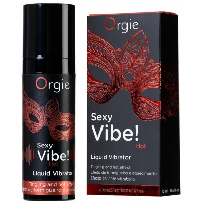 Гель для массажа Orgie Sexy Vibe Hot с разогревающим и вибрирующим эффектом, 15 мл