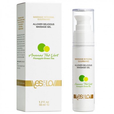 Лубрикант 3 в 1 YESforLOV Allover Delicious Massage Gel ананас и зелёный чай 50 мл Лубрикант 3 в 1 YESforLOV Allover Delicious Massage Gel ананас и зелёный чай 50 мл