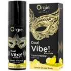Съедобный интимный гель с возбуждающим эффектом вибрации Orgie Dual Vibe Lemon Gin And Tonic 15 мл
