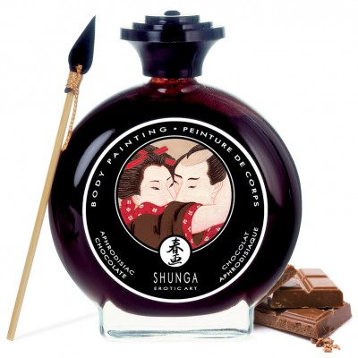 Съедобная крем-краска для тела Shunga Aphrodisiac Chocolate шоколад 100 мл Съедобная крем-краска для тела Shunga Aphrodisiac Chocolate шоколад 100 мл