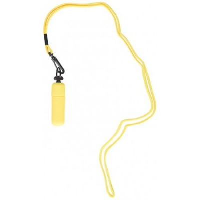 Вибро-пуля желтого цвета на шнурке Neon Party Vibe Necklace Вибро-пуля желтого цвета на шнурке Neon Party Vibe Necklace