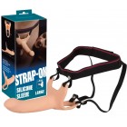 Реалистичный фаллопротез на ремнях Strap-On +6 см к длине