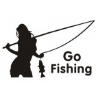 Виниловая наклейка на авто Go Fishing