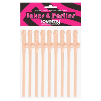 Трубочки бежевые Original Willy Straws 9 шт Трубочки бежевые Original Willy Straws 9 шт