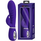 Перезаряжаемый вибратор с клиторальным стимулятором Pretty Love Prescott фиолетовый