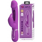 Перезаряжаемый вибратор с клиторальным стимулятором и стимулирующим язычком для зоны G Pretty Love Kampas