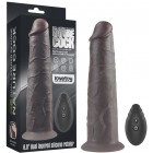 Вибратор-мулат с ротацией Dual Layered Silicone Rotator Black 21 см
