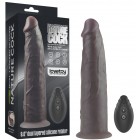 Вибратор-мулат с ротацией Dual Layered Silicone Rotator Black 23 см