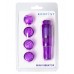 Фиолетовый мини-стимулятор Erotist Adult Toys с насадкам Фиолетовый мини-стимулятор Erotist Adult Toys с насадкам