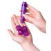 Фиолетовый мини-стимулятор Erotist Adult Toys с насадкам Фиолетовый мини-стимулятор Erotist Adult Toys с насадкам