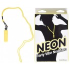 Вибро-пуля  желтого цвета на шнурке Neon Party Vibe Necklace