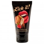 Гель съедобный Lick it Клубника с шампанским 50 мл